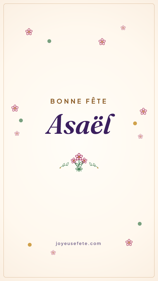 Image « Bonne fête Asaël » au format story