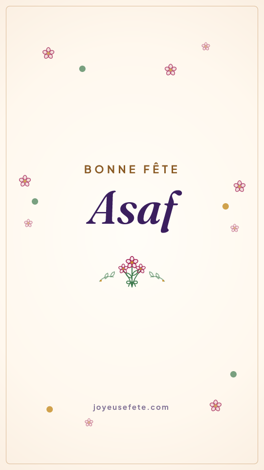 Image « Bonne fête Asaf » au format story