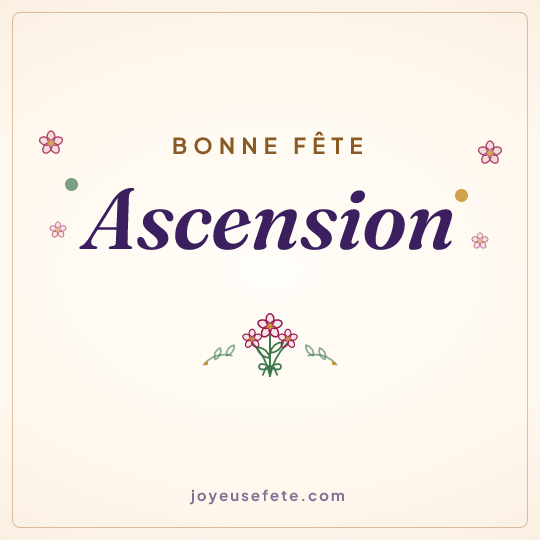 Image carrée « Bonne fête Ascension » pour WhatsApp