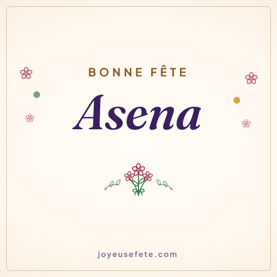 Image carrée « Bonne fête Asena » pour WhatsApp