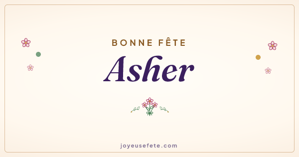 Image « Bonne fête Asher » au format large