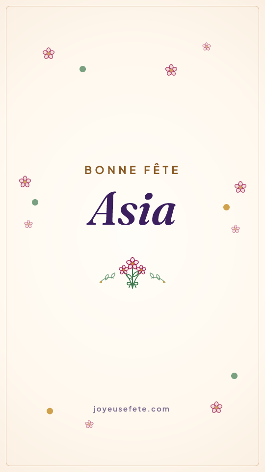Image « Bonne fête Asia » au format story