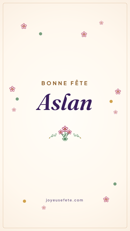 Image « Bonne fête Aslan » au format story