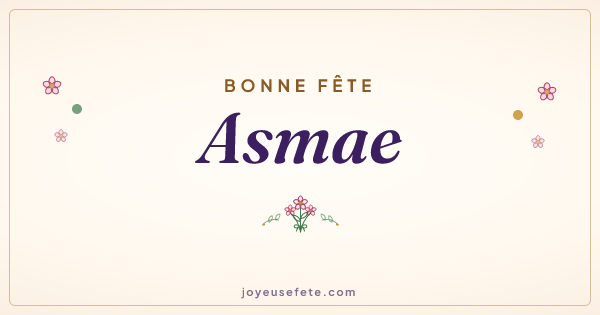 Image « Bonne fête Asmae » au format large