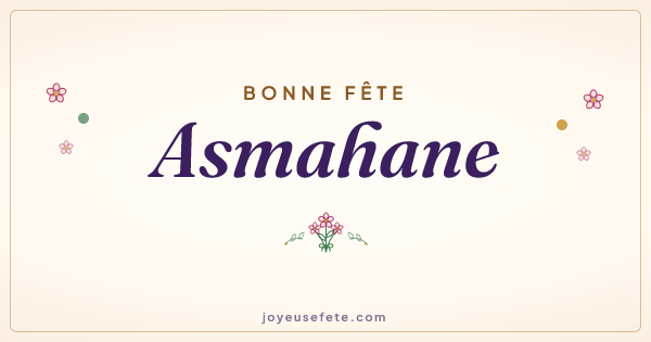 Image « Bonne fête Asmahane » au format large