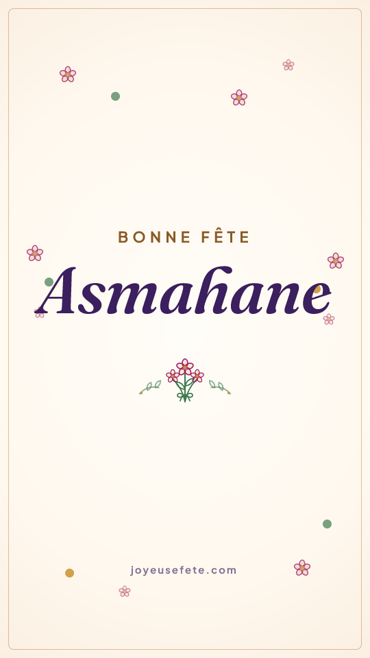 Image « Bonne fête Asmahane » au format story