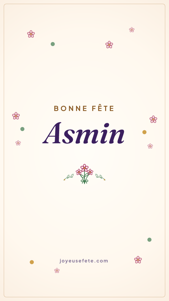 Image « Bonne fête Asmin » au format story