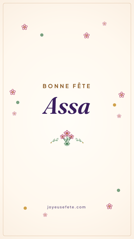 Image « Bonne fête Assa » au format story