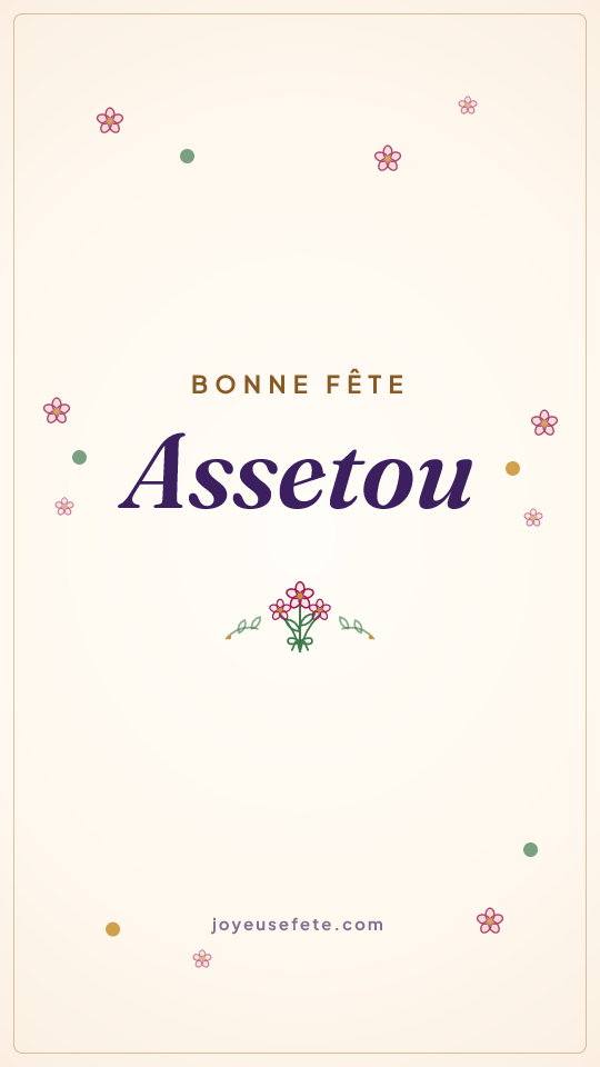 Image « Bonne fête Assetou » au format story