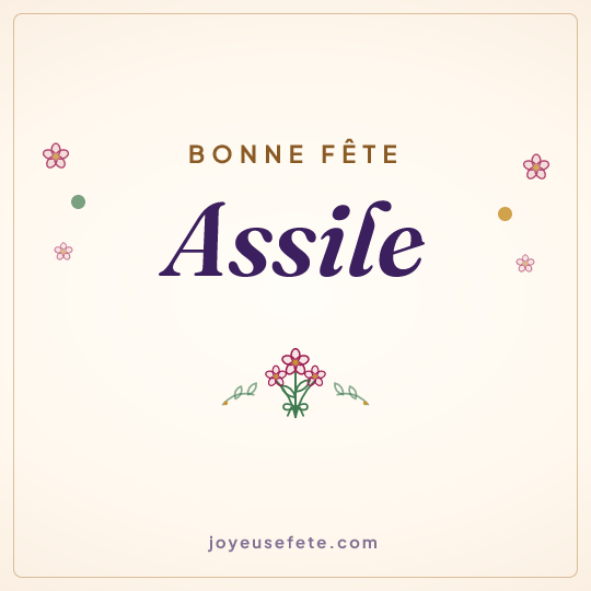 Image carrée « Bonne fête Assile » pour WhatsApp