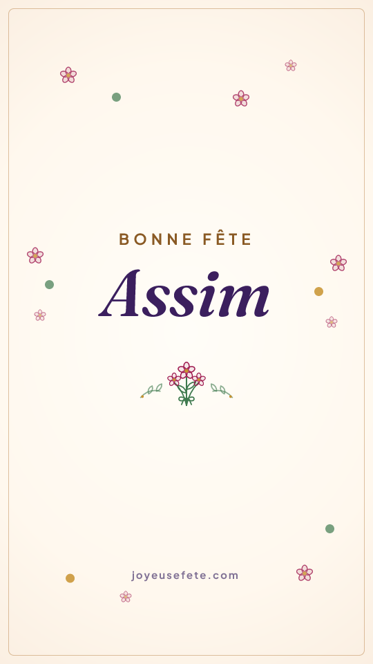 Image « Bonne fête Assim » au format story