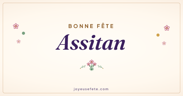 Image « Bonne fête Assitan » au format large