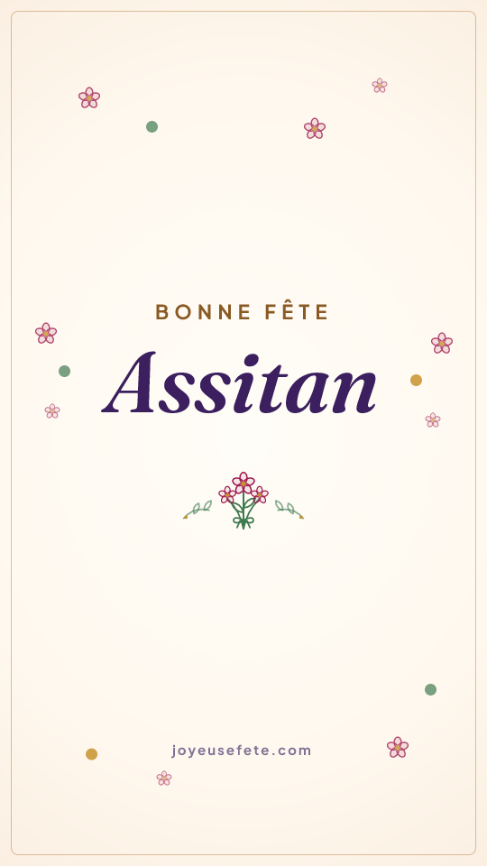 Image « Bonne fête Assitan » au format story