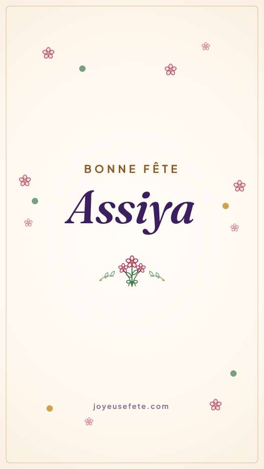 Image « Bonne fête Assiya » au format story