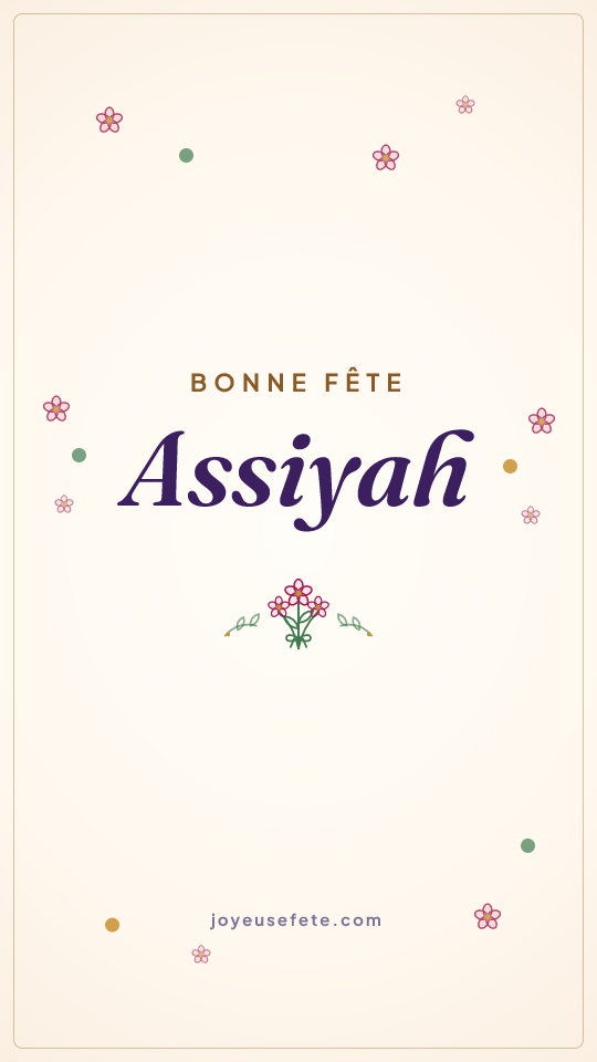 Image « Bonne fête Assiyah » au format story