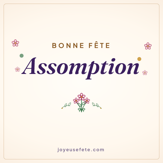 Image carrée « Bonne fête Assomption » pour WhatsApp