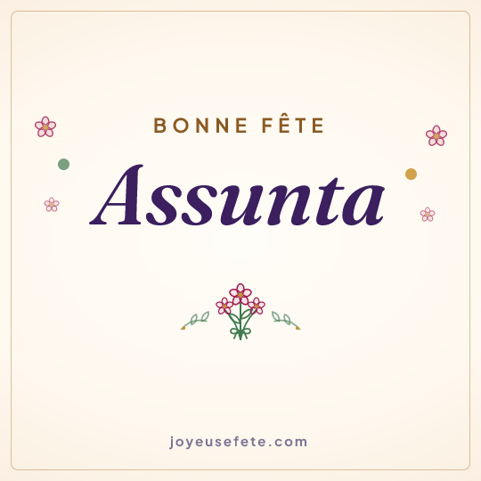 Image carrée « Bonne fête Assunta » pour WhatsApp