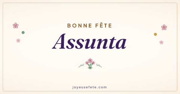 Image « Bonne fête Assunta » au format large