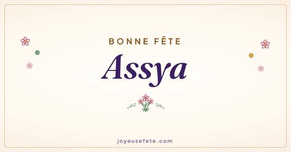 Image « Bonne fête Assya » au format large