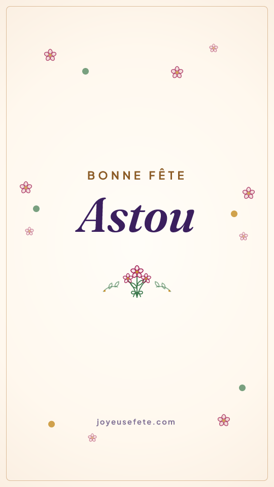 Image « Bonne fête Astou » au format story