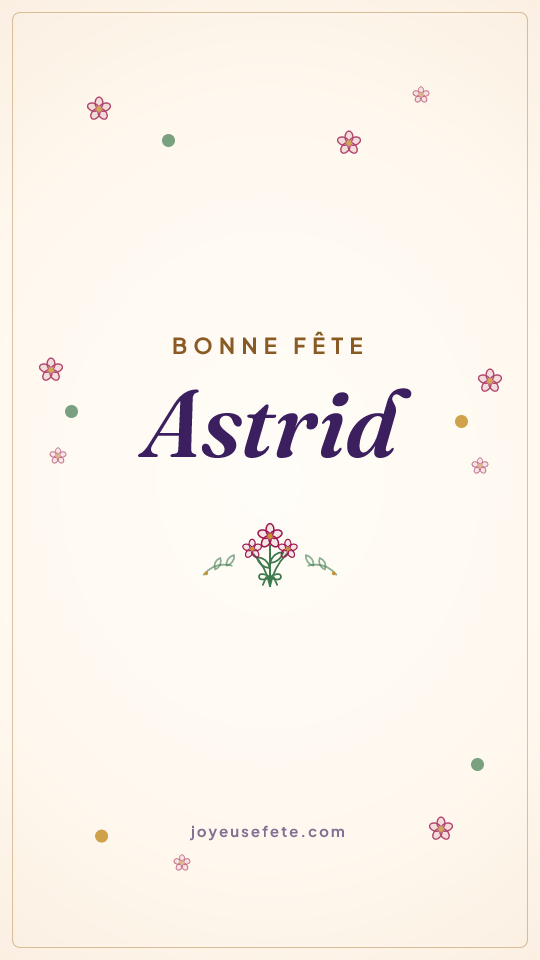 Image « Bonne fête Astrid » au format story