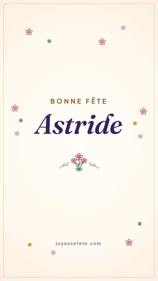 Image « Bonne fête Astride » au format story
