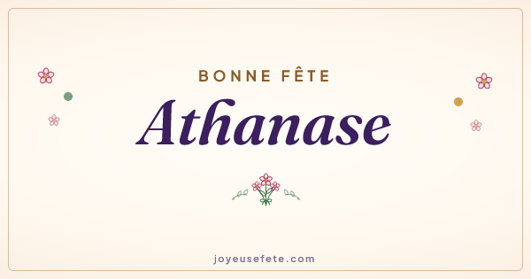 Image « Bonne fête Athanase » au format large