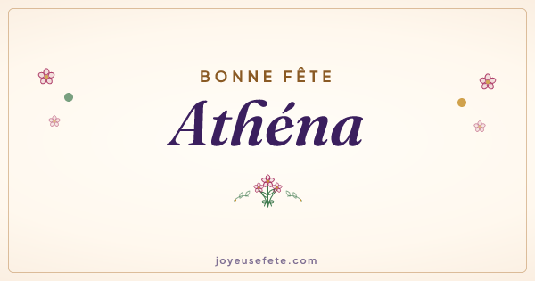 Image « Bonne fête Athéna » au format large