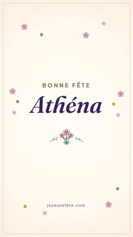 Image « Bonne fête Athéna » au format story