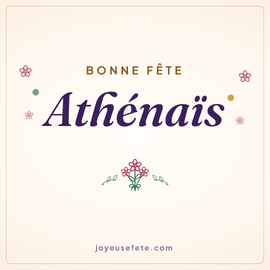 Image carrée « Bonne fête Athénaïs » pour WhatsApp