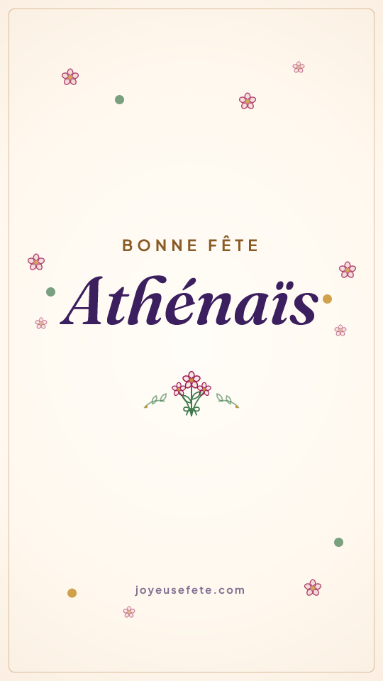 Image « Bonne fête Athénaïs » au format story