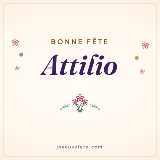 Image carrée « Bonne fête Attilio » pour WhatsApp