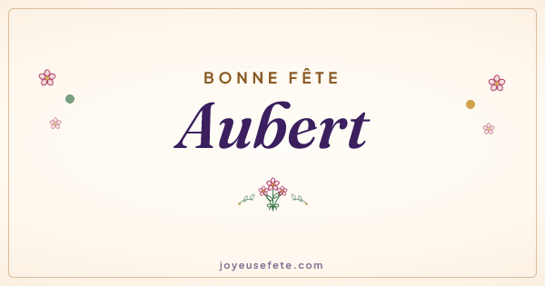 Image « Bonne fête Aubert » au format large