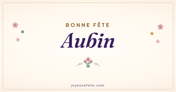Image « Bonne fête Aubin » au format large