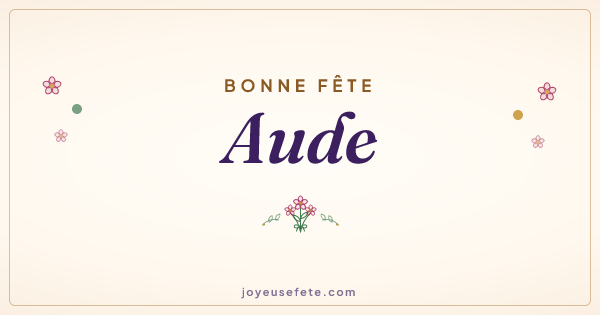Image « Bonne fête Aude » au format large
