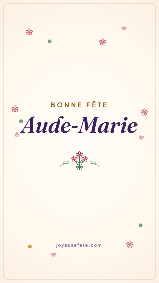 Image « Bonne fête Aude-Marie » au format story