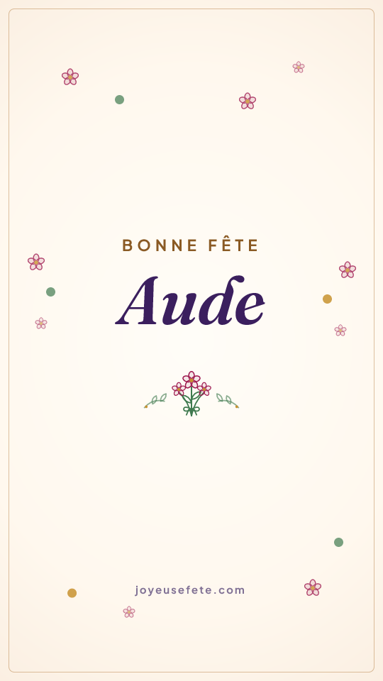 Image « Bonne fête Aude » au format story
