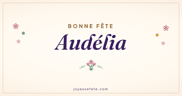 Image « Bonne fête Audélia » au format large