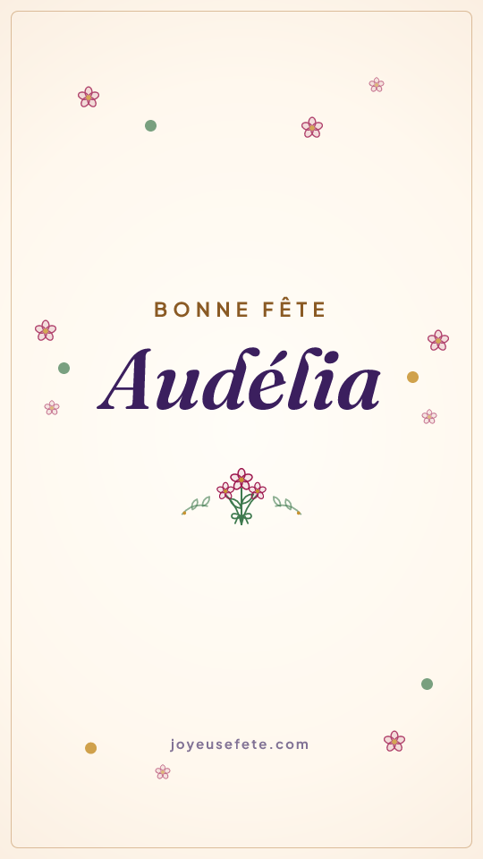 Image « Bonne fête Audélia » au format story