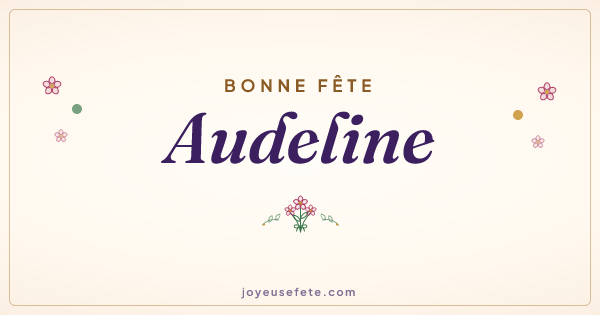 Image « Bonne fête Audeline » au format large