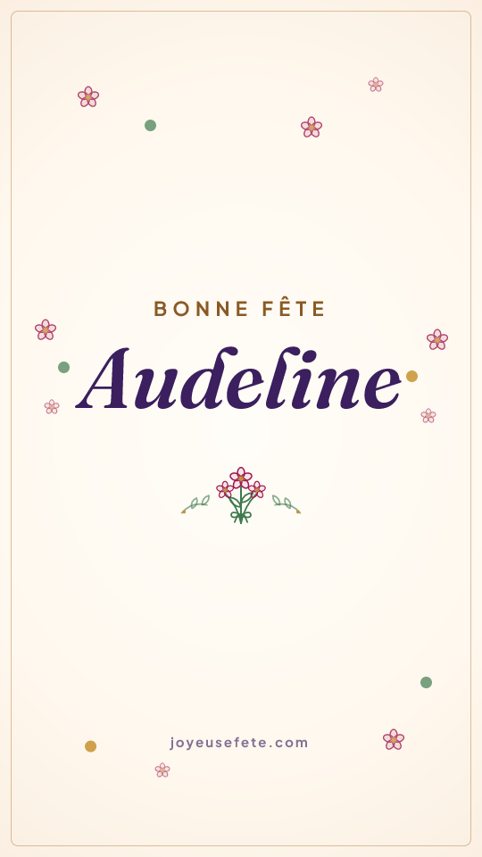 Image « Bonne fête Audeline » au format story