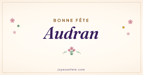 Image « Bonne fête Audran » au format large