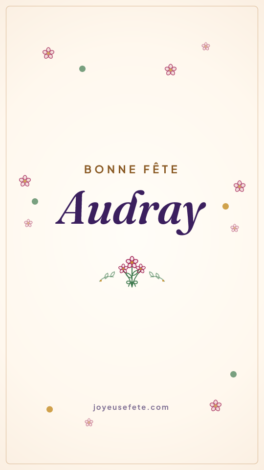 Image « Bonne fête Audray » au format story