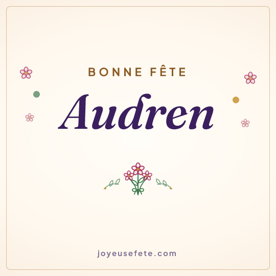 Image carrée « Bonne fête Audren » pour WhatsApp