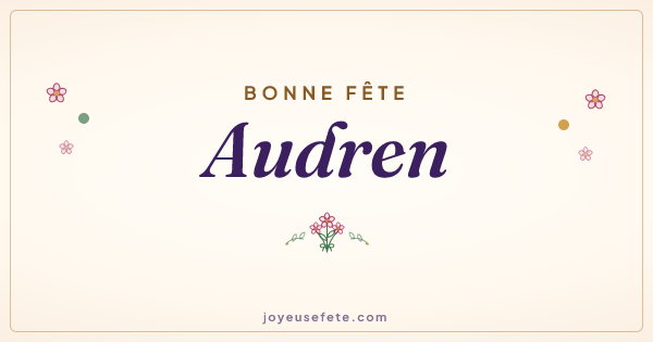 Image « Bonne fête Audren » au format large
