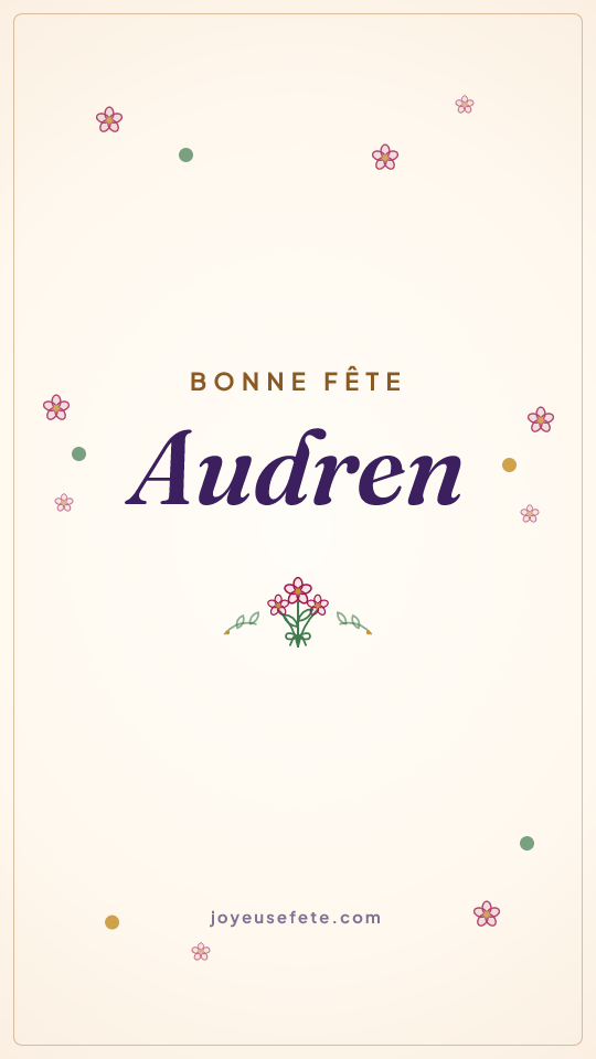 Image « Bonne fête Audren » au format story