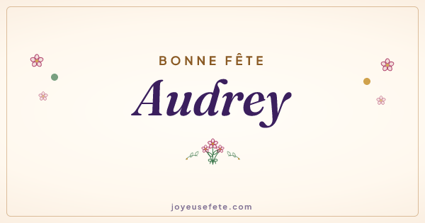 Image « Bonne fête Audrey » au format large