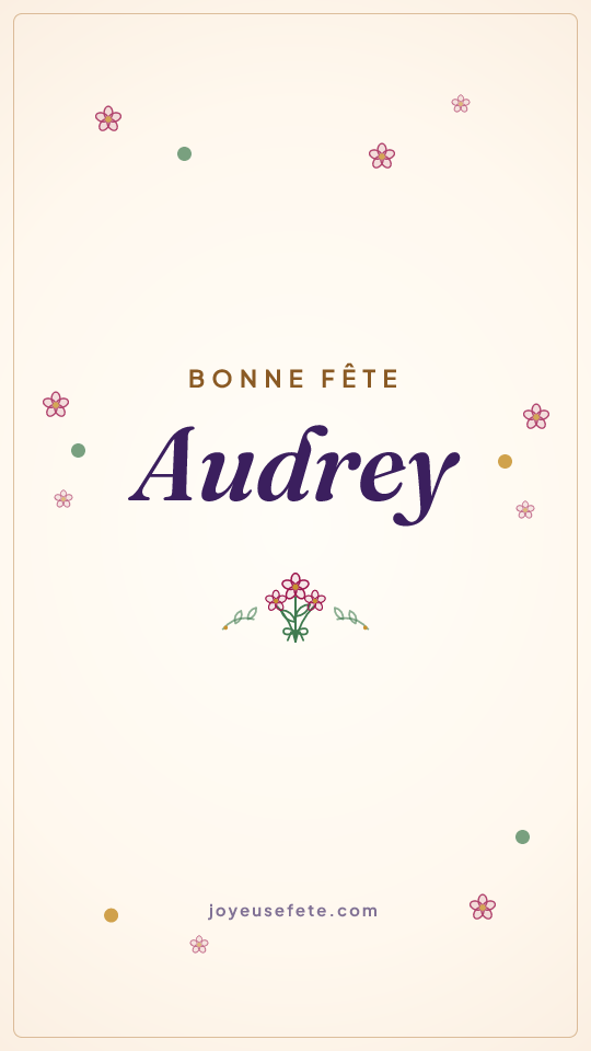 Image « Bonne fête Audrey » au format story