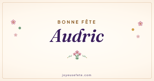 Image « Bonne fête Audric » au format large