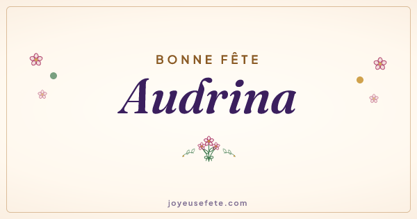Image « Bonne fête Audrina » au format large